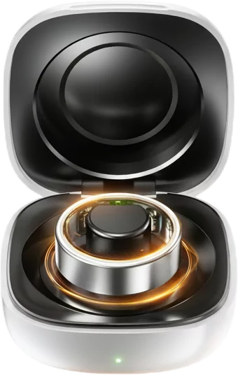 JC Ring Air em seu estojo de carregamento